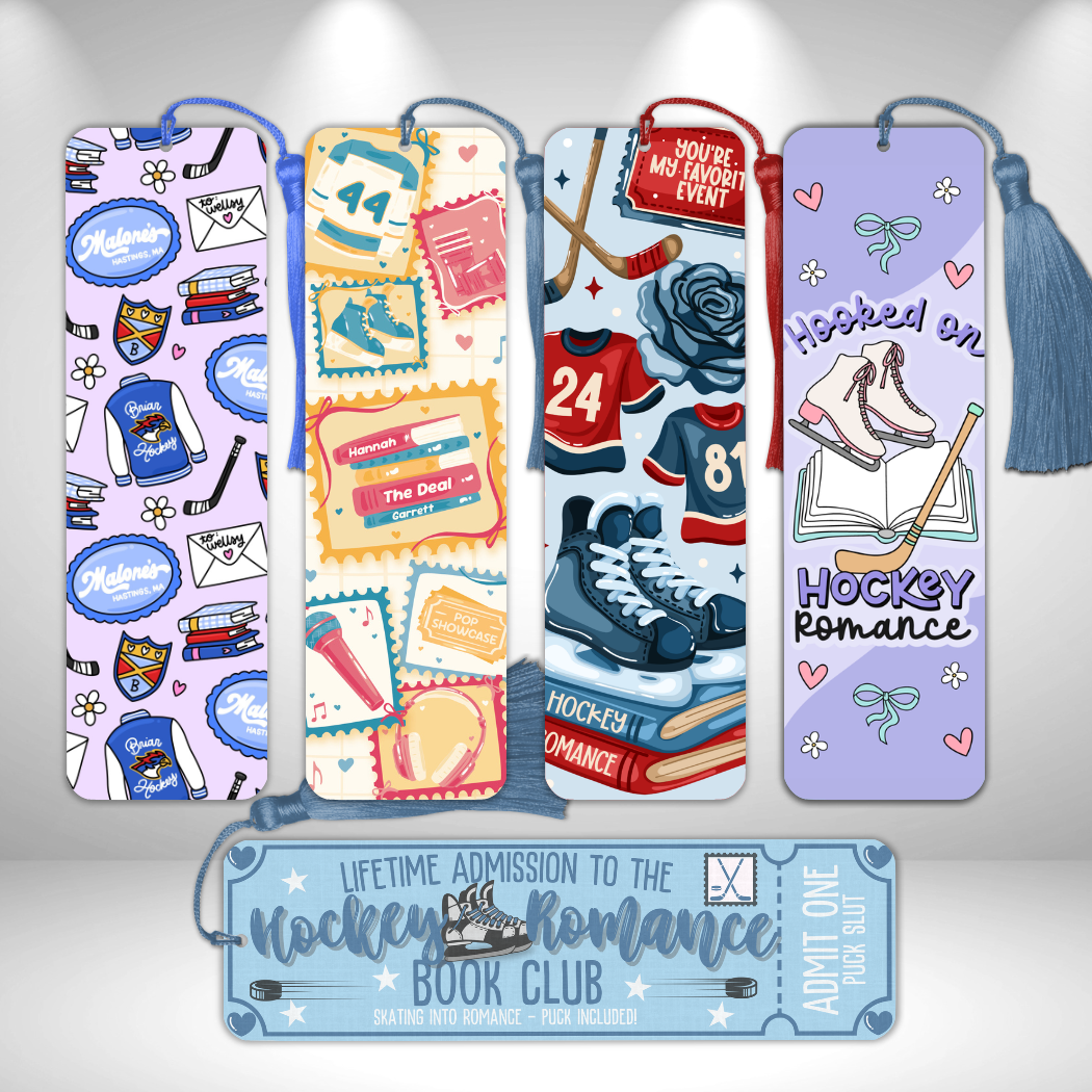 Hockey Romance Metal Bookmarks