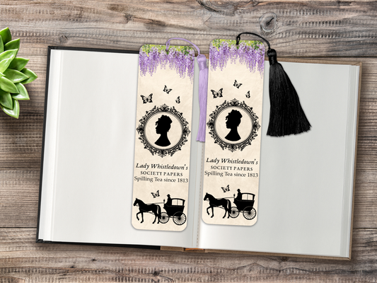 Lady Whistledown's Society Papers Metal Bookmark
