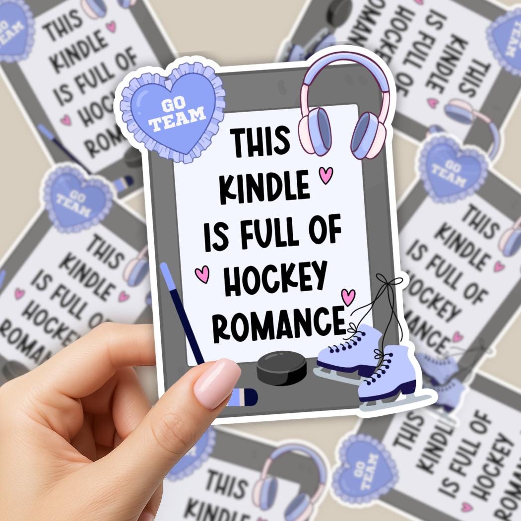 This Kindle is Full of Hockey Romance Sticker