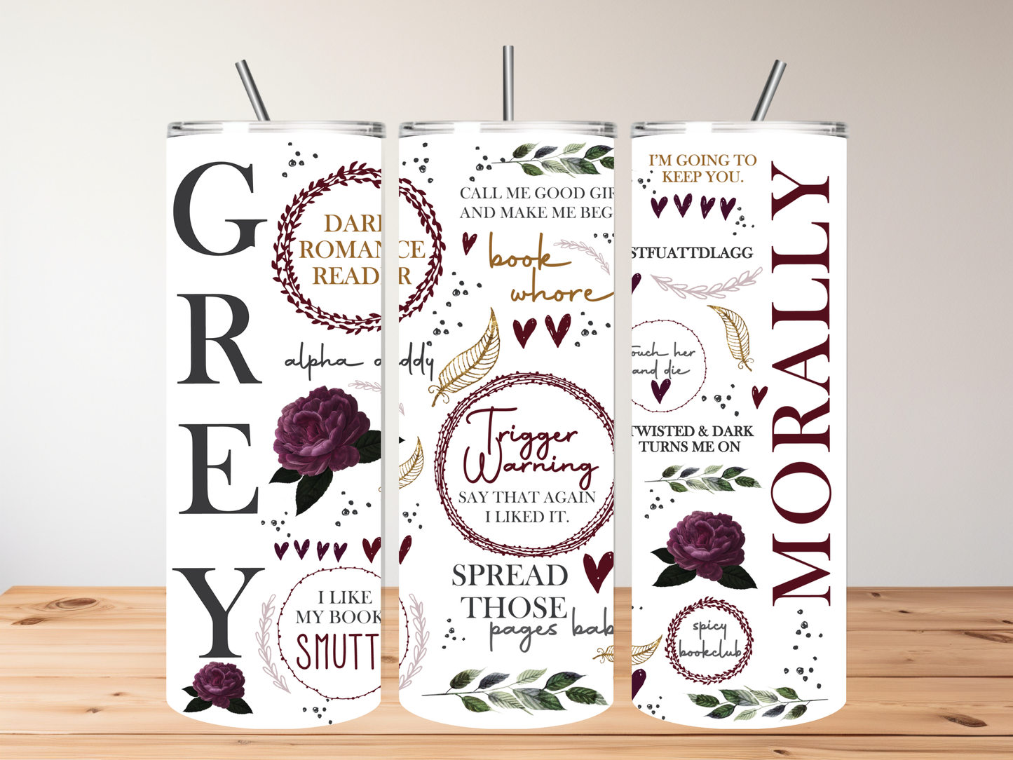 Morally Grey 20oz Skinny Tumbler