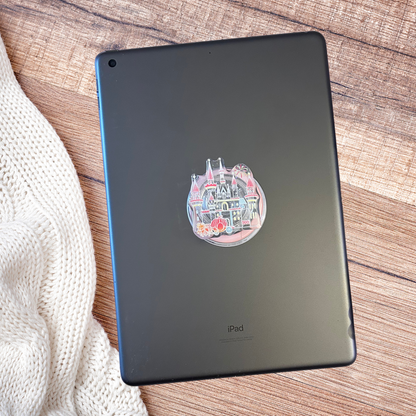 Castle with Glitter - Magnetic Grip for E-Readers and Phones