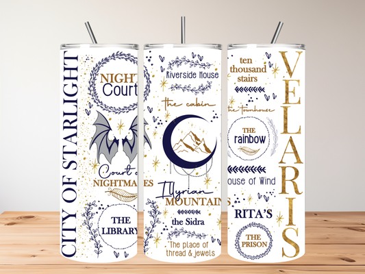 Velaris City of Starlight 20oz Skinny Tumbler