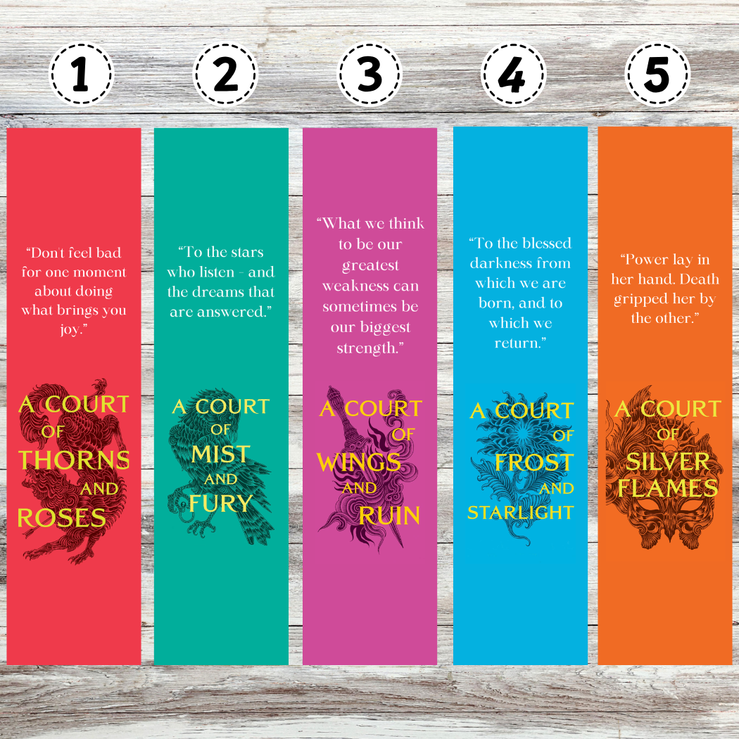 ACOTAR Cover Quotes Metal Bookmarks