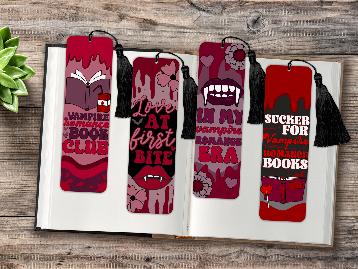 Vampire Romance Metal Bookmarks