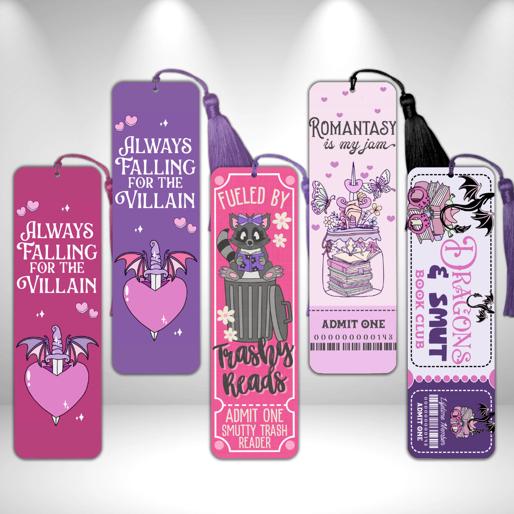 Villain, Romantasy & Dragons Metal Bookmarks