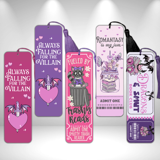 Villain, Romantasy & Dragons Metal Bookmarks