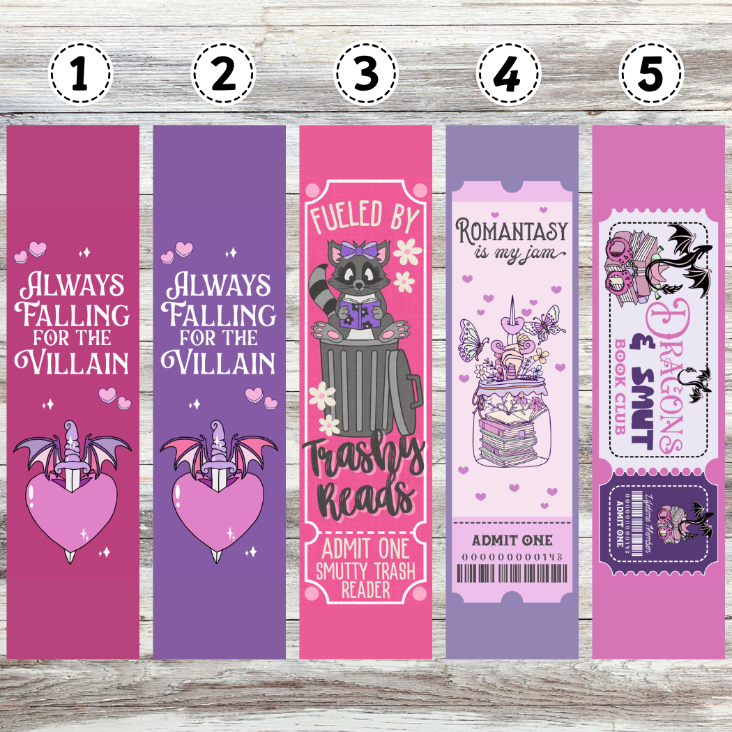 Villain, Romantasy & Dragons Metal Bookmarks