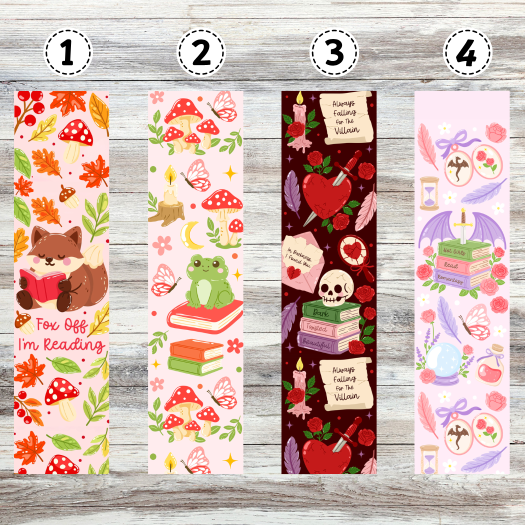 Whimsical, Romantasy, Dark Academia Metal Bookmarks
