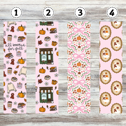 All Booked for Fall Metal Bookmarks
