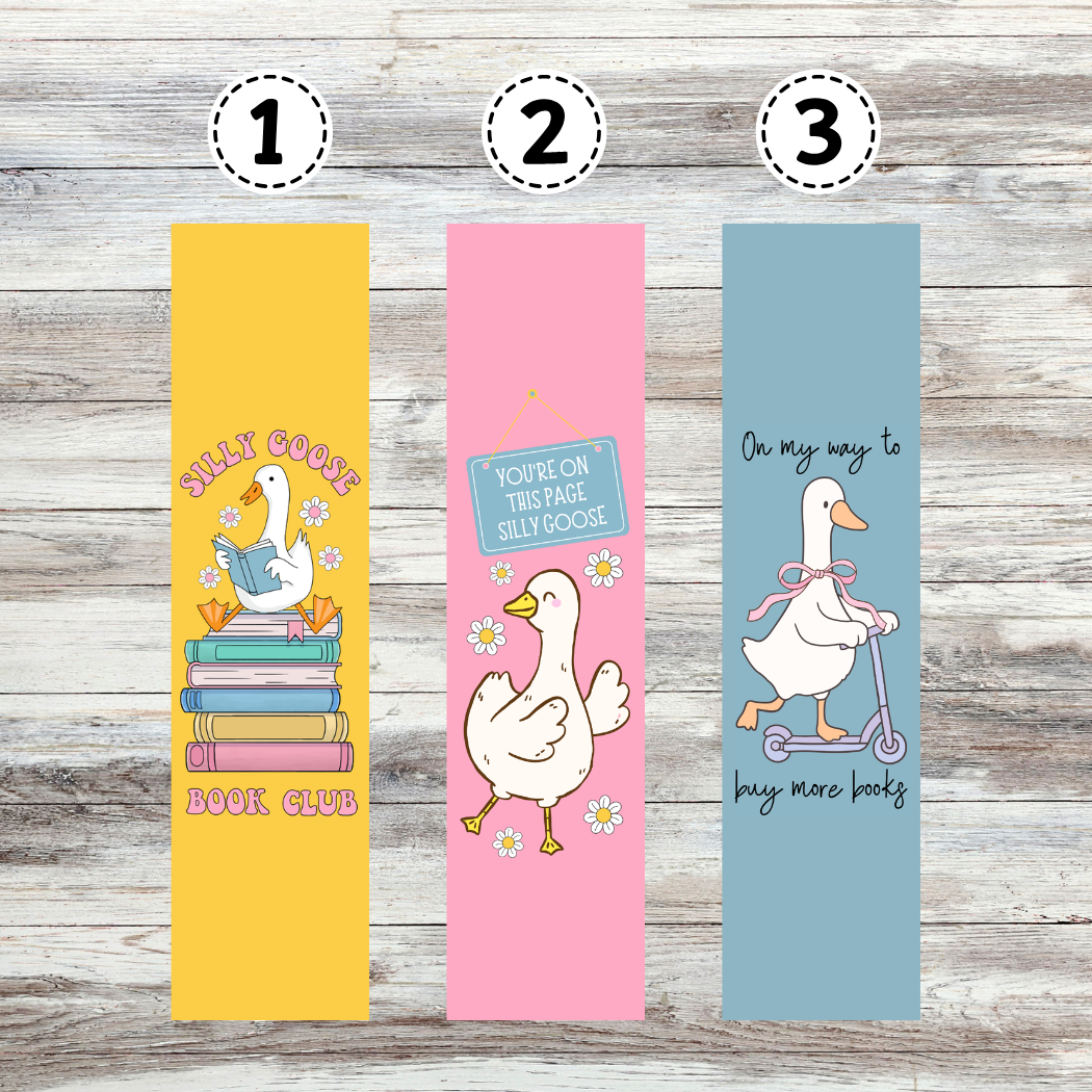 Silly Goose Metal Bookmarks