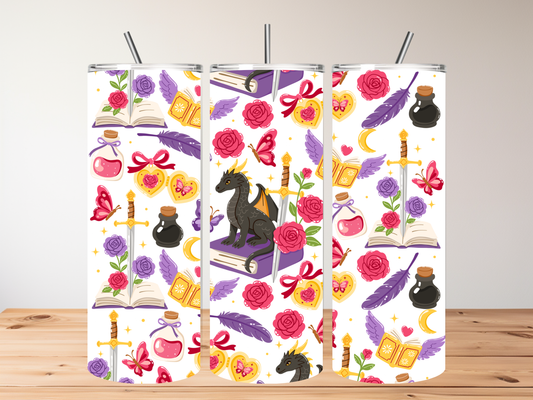 Fantasy Book Lover 20oz Skinny Tumbler