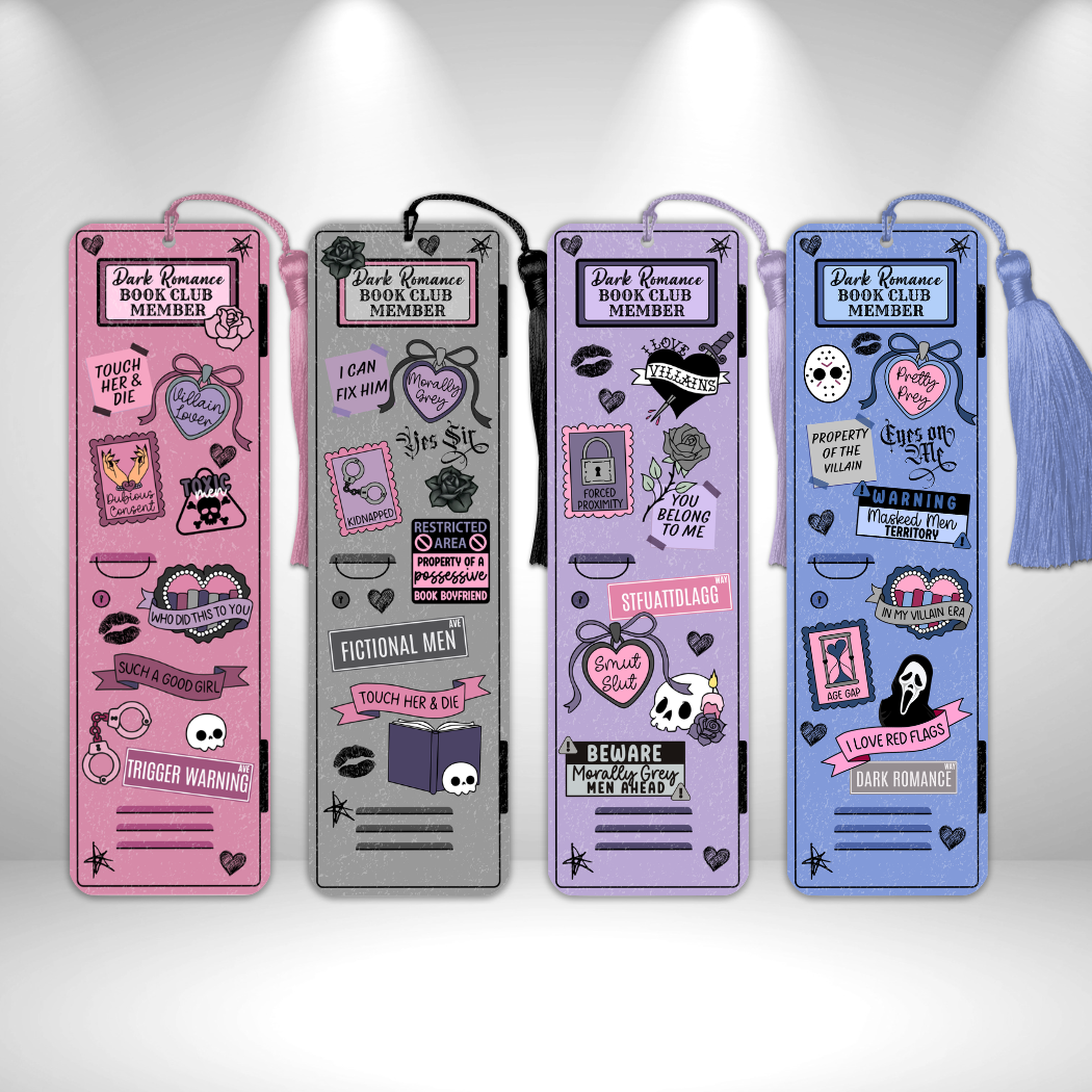 Dark Romance Book Club Lockers Metal Bookmarks