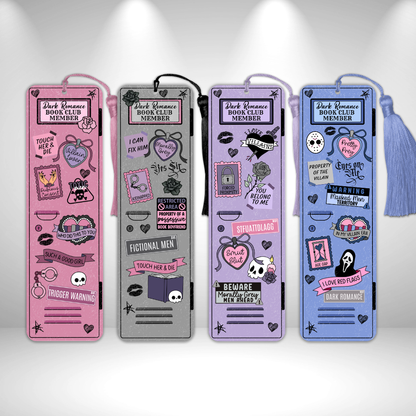 Dark Romance Book Club Lockers Metal Bookmarks
