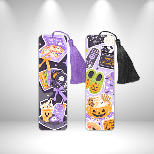 Halloween DOUBLE SIDED Metal Bookmark