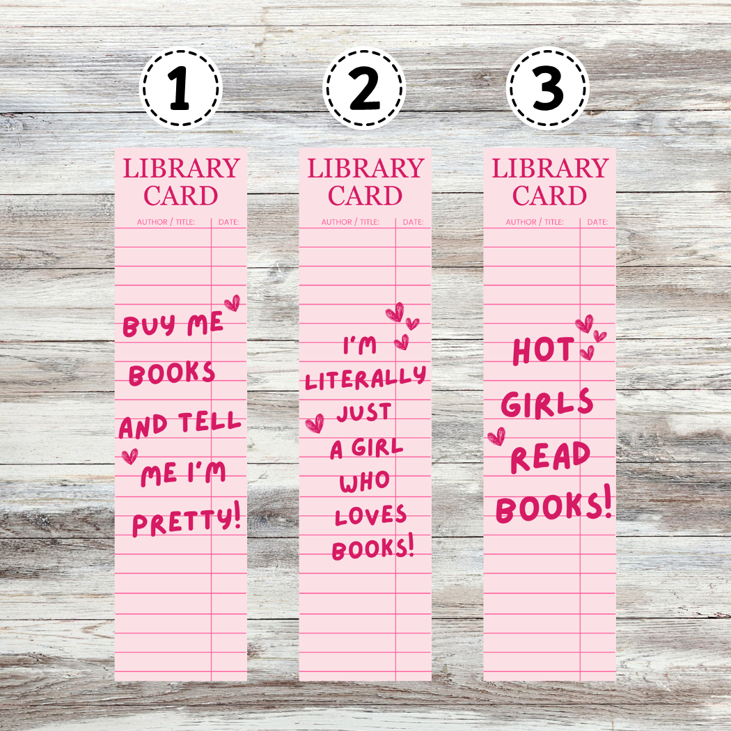 Library Card Metal Bookmarks
