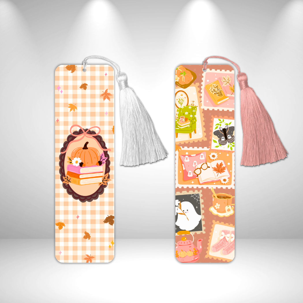 Fall DOUBLE SIDED Metal Bookmark