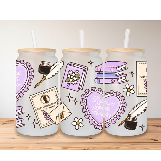 Gentle Reader - Bridgerton Inspired 16oz Glass Can