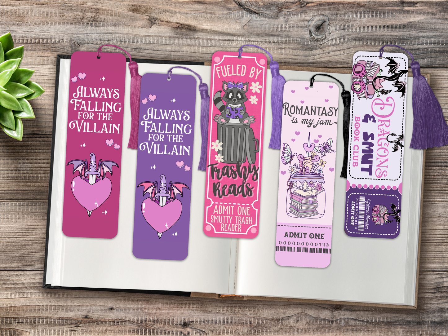 Villain, Romantasy & Dragons Metal Bookmarks