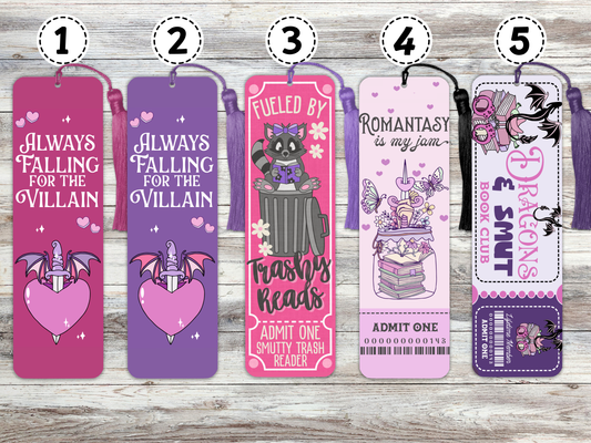 Villain, Romantasy & Dragons Metal Bookmarks