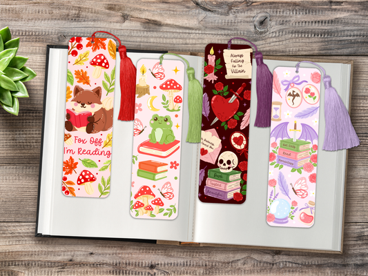Whimsical, Romantasy, Dark Academia Metal Bookmarks