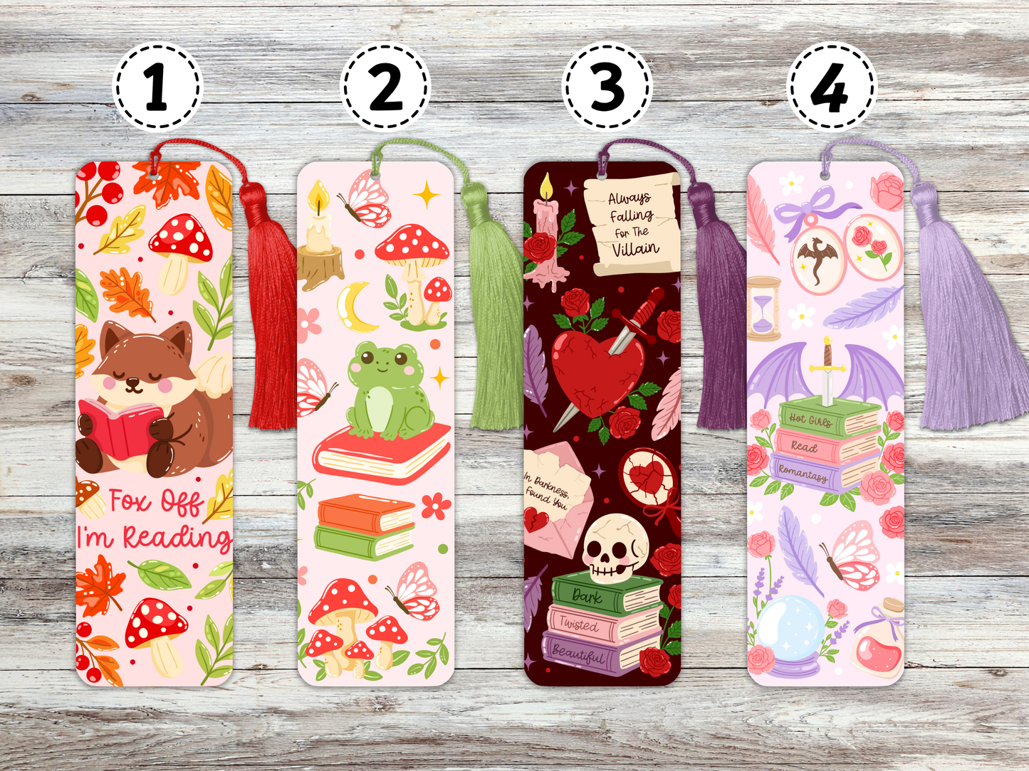 Whimsical, Romantasy, Dark Academia Metal Bookmarks