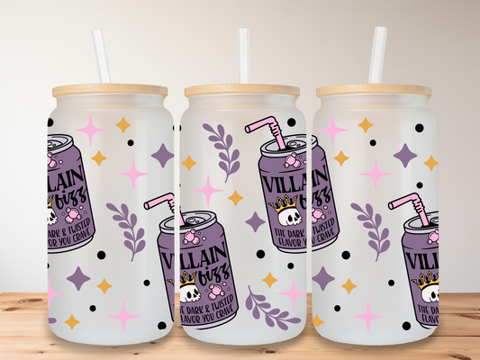 Villain Fizz Soda Can 16oz Glass Can