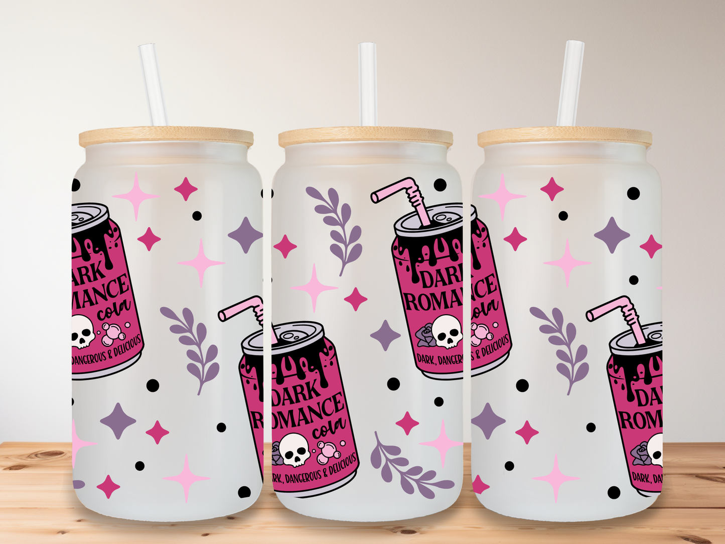 Dark Romance Soda Can 16oz Glass Can