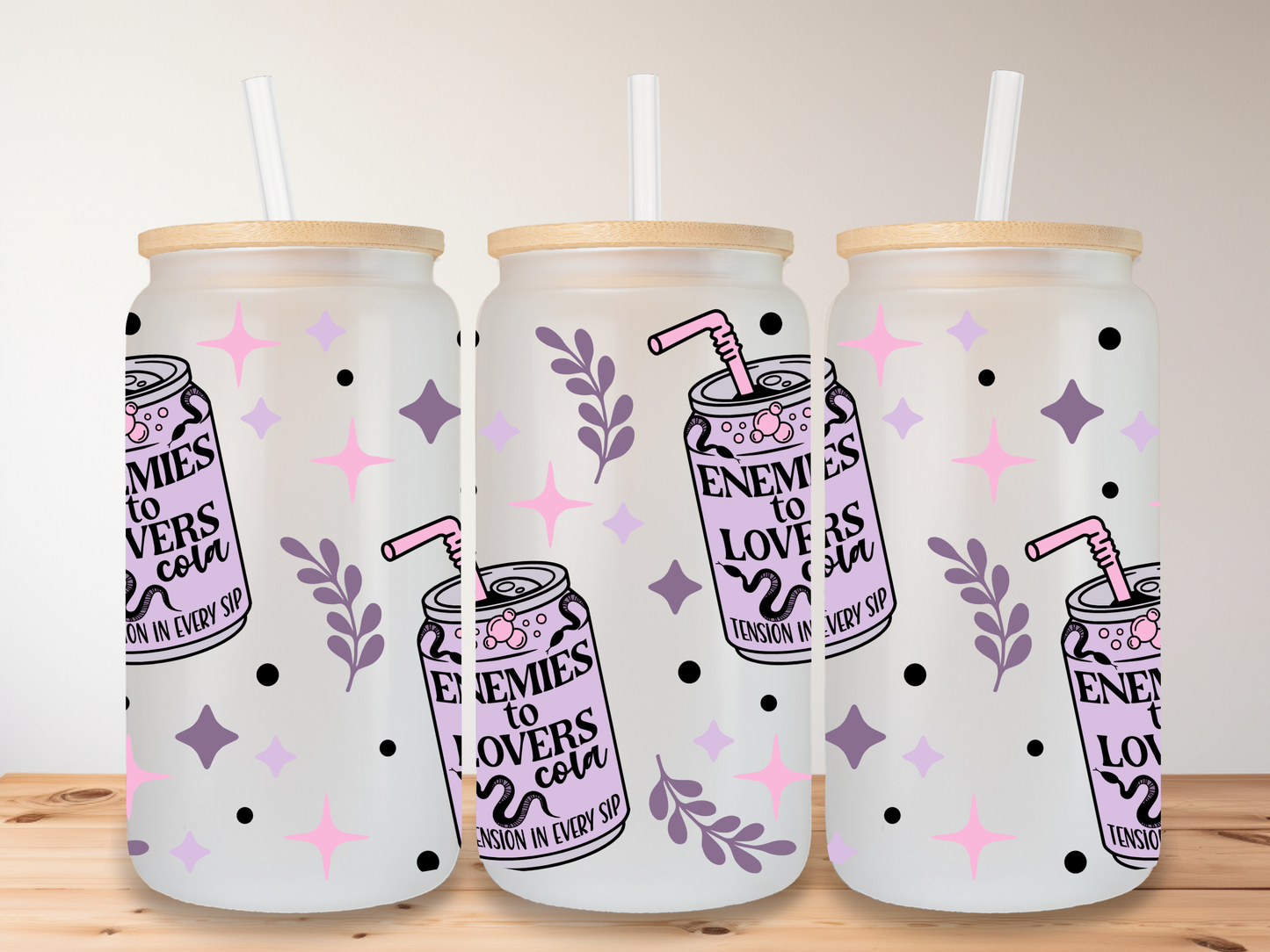 Enemies to Lovers Soda Can 16oz Glass Can