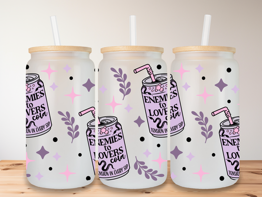 Enemies to Lovers Soda Can 16oz Glass Can