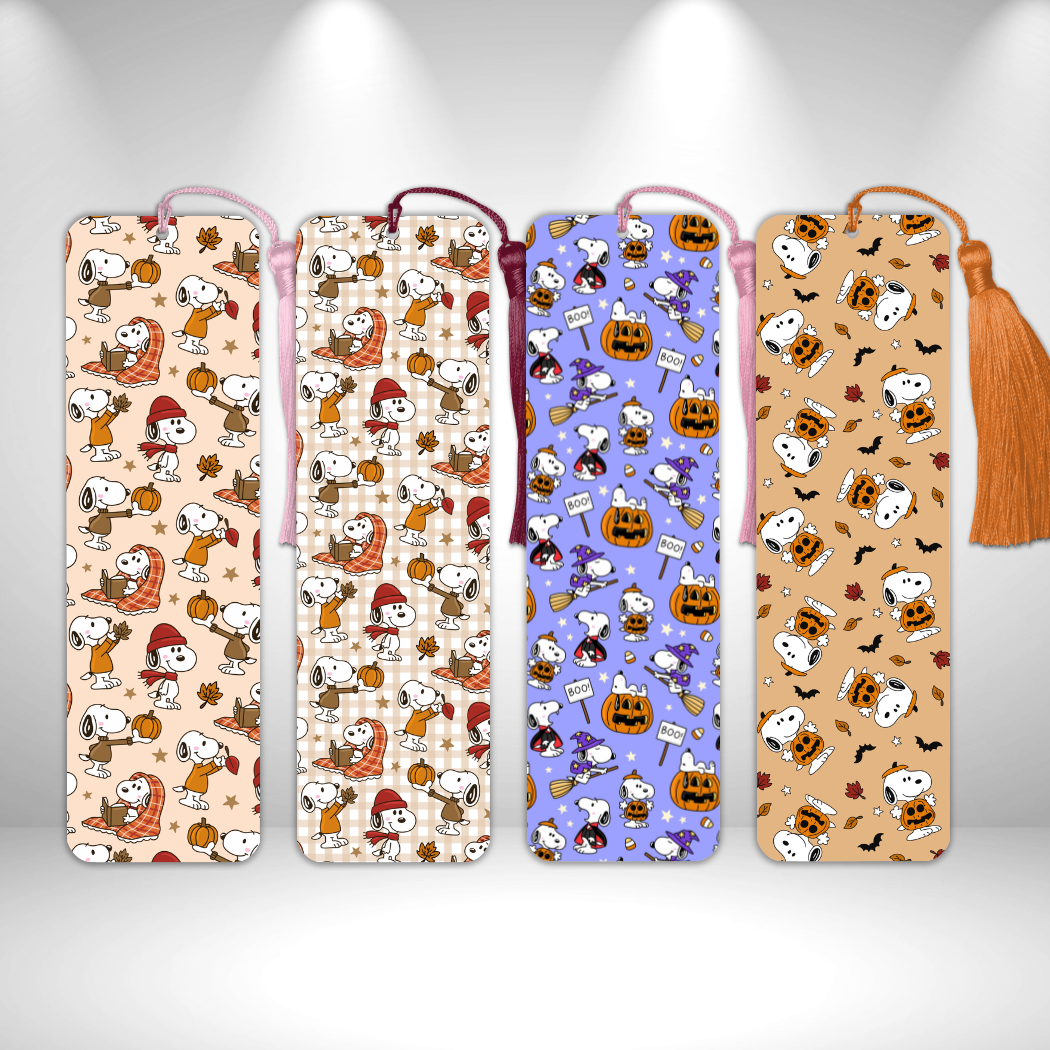 Snoopy Fall / Halloween Metal Bookmarks