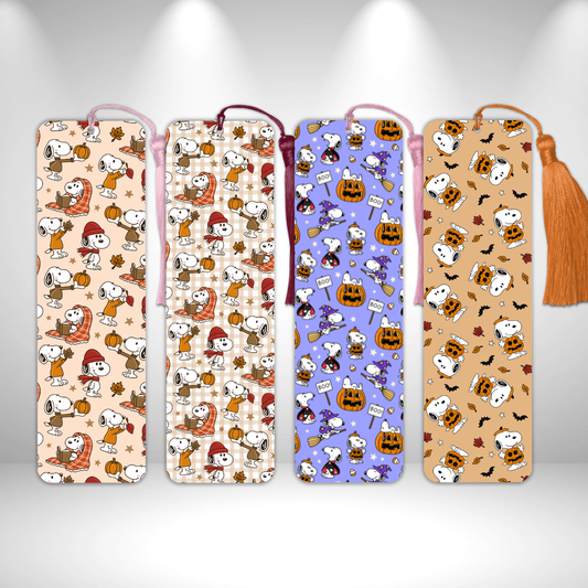 Snoopy Fall / Halloween Metal Bookmarks