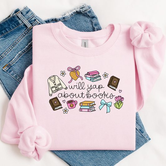Will Yap About Books Sweatshirt