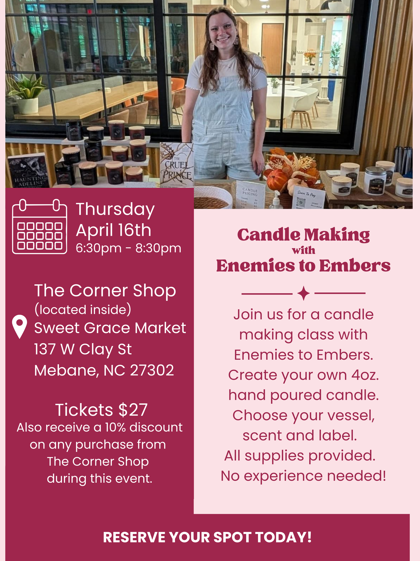 Candle Making with Enemies to Embers