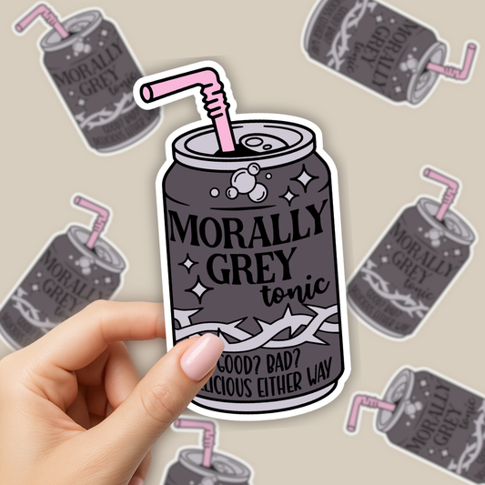 Soda Pop Sticker - Morally Grey