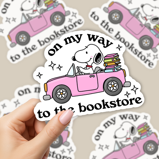 On My Way to Buy More Books Sticker