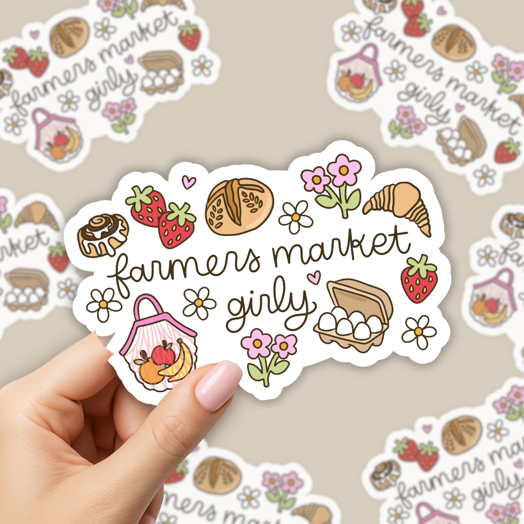 Farmers Market Girly Sticker