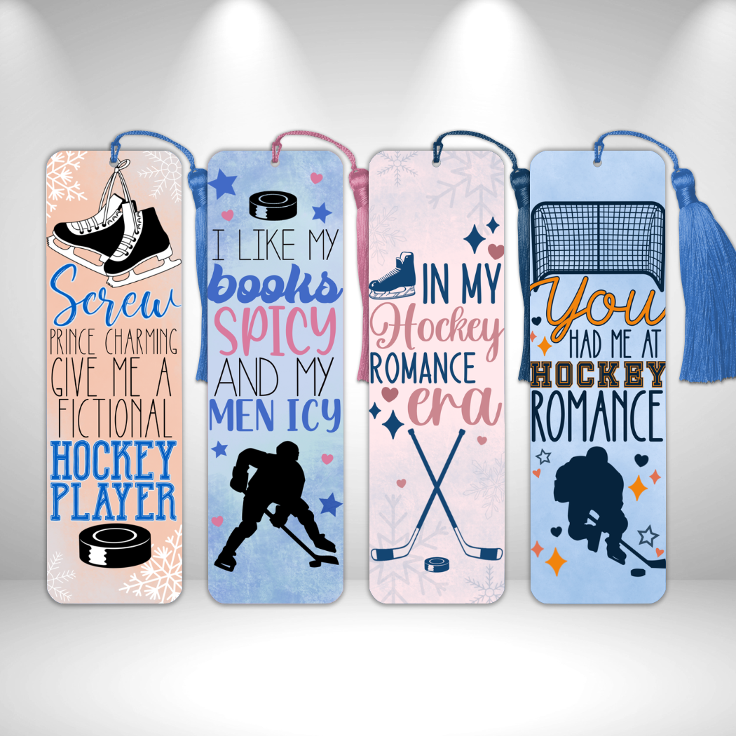 Hockey Romance Metal Bookmarks