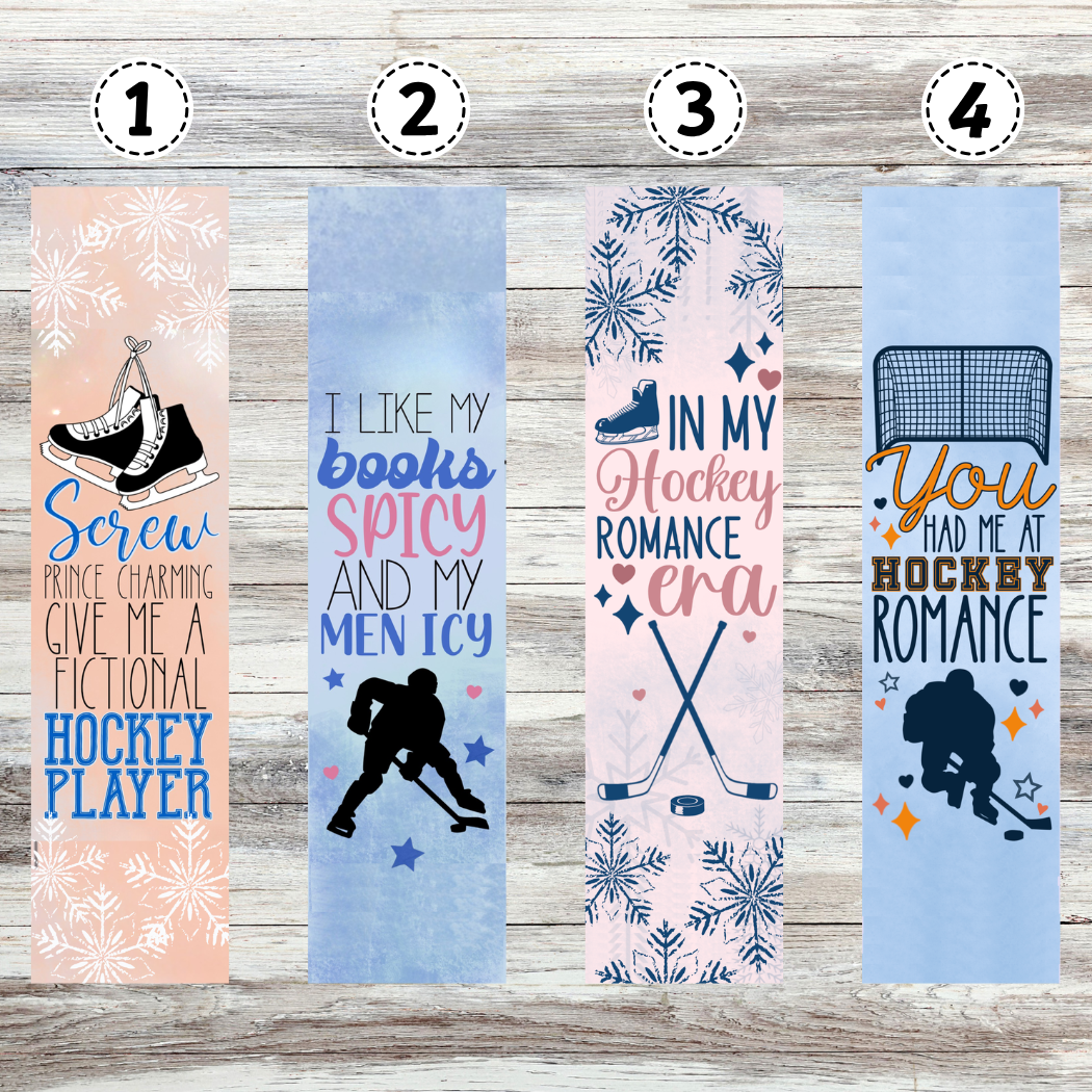 Hockey Romance Metal Bookmarks