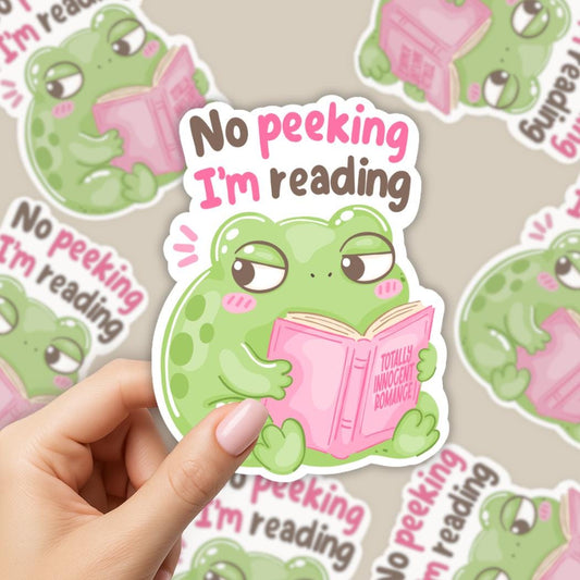 No Peeking I'm Reading Sticker