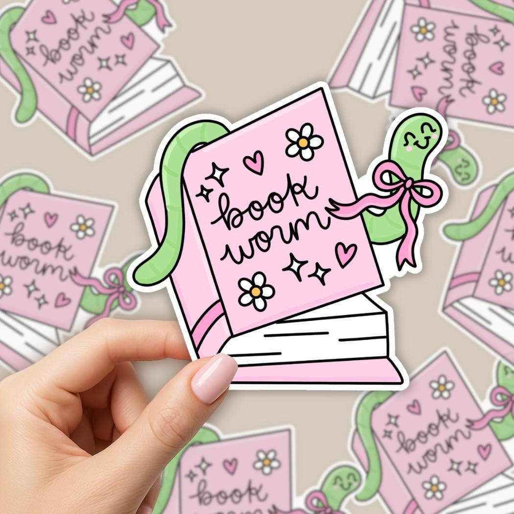 Bookworm Sticker