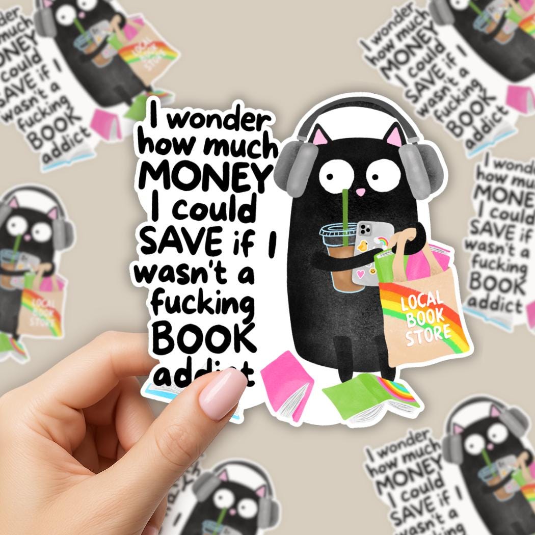 Book Addict Sticker
