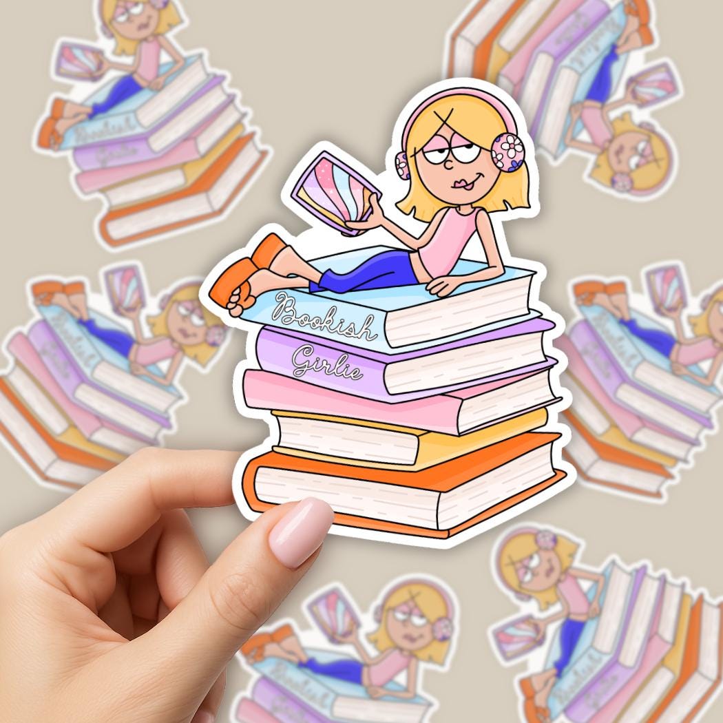 Bookish Girlie Sticker