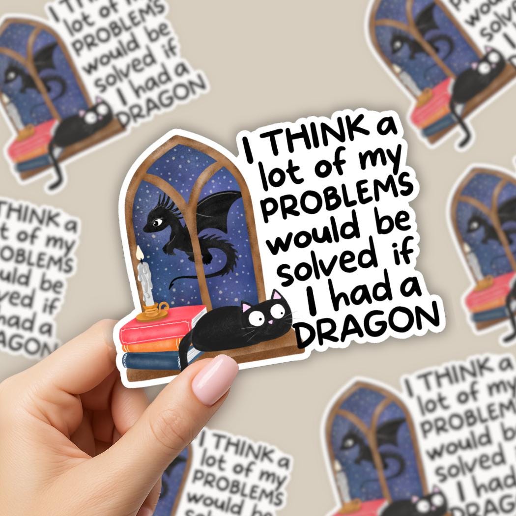 Problem Solving Dragon Sticker