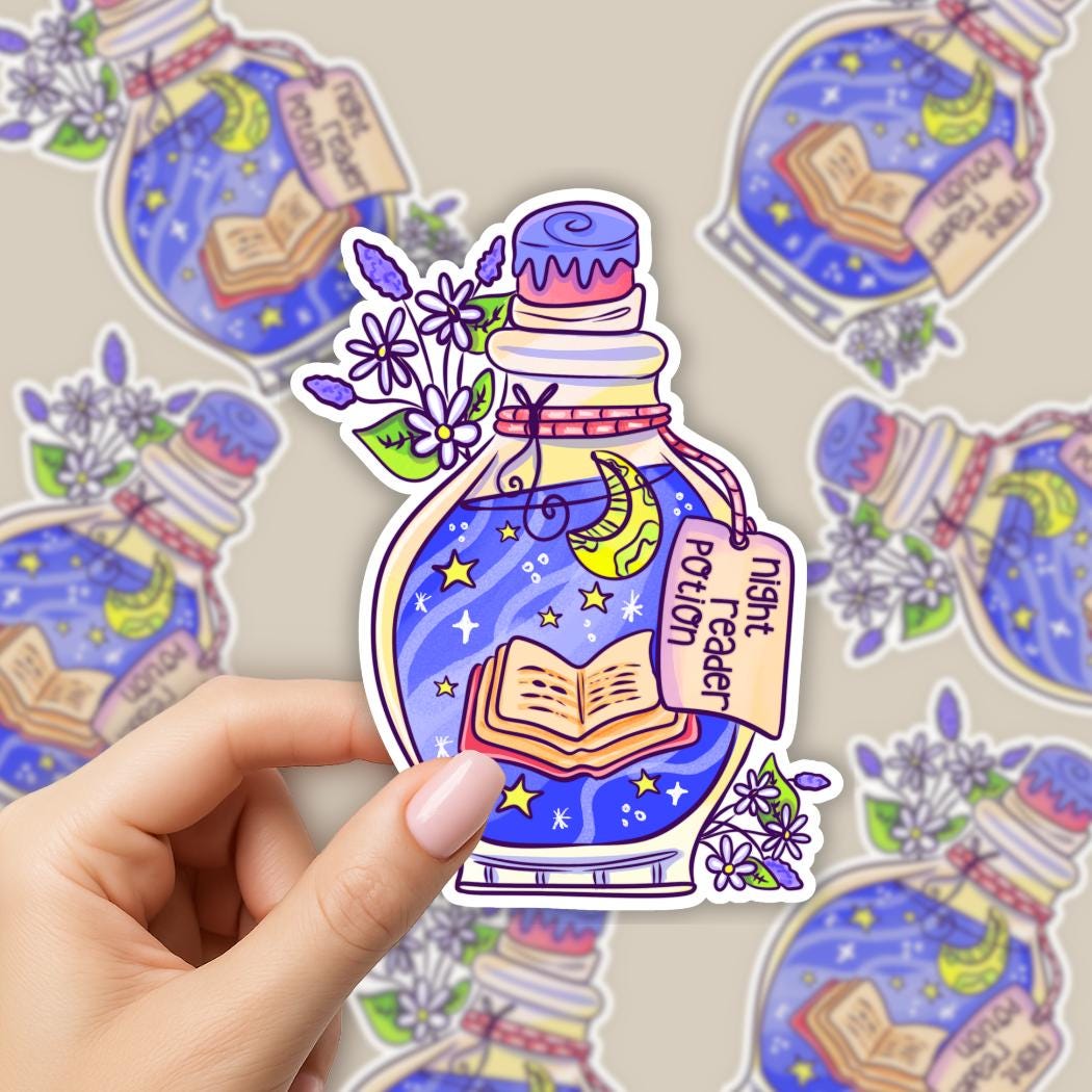 Night Reader Potion Bottle Sticker
