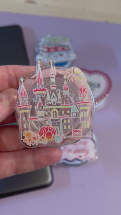 Castle with Glitter - Magnetic Grip for E-Readers and Phones